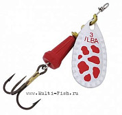 Блесна вращающаяся ILBA SPARK color №2 / 5,5гр (white-red)