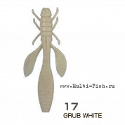 Мягкая приманка OWNER Yuki Bug YB-110 4,3" #17 Grub White 11см, 7шт.