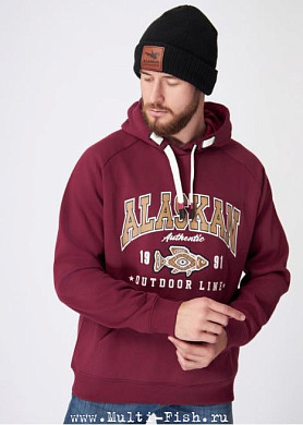 Толстовка Alaskan Promo Hoodie бордо, размер XL