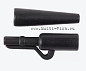 Безопасная клипса с фиксатором+конус "Volzhanka Lead Clips with Pin Tail Rubber" цвет Black (8шт/уп)