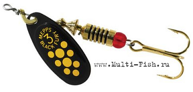 Блесна вращающаяся MEPPS Black Fury Jaune №3, 6,5гр., цвет NR