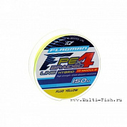 Шнур плетеный FLAGMAN PE Hybrid F4 Fluo Yellow 150м, 0,19мм, 10кг, 22lb
