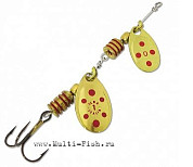 Блесна вращающаяся ILBA TONDO tandem d/s/z 0+1 / 5гр (gold-red)