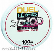Леска флюорокарбоновая Duel H.D.CARBON PRO100S FLUORO100% 100м, #0.8, 0,148мм, 1.7кг H1111