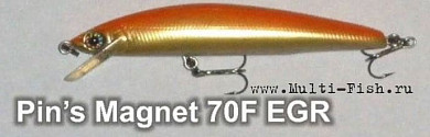 Воблер Yo-zuri PINS MAGNET Floating 70мм, 3,5гр., 0,8м R733EGR
