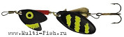 Блесна вращающаяся MEPPS Tandem Truite №1, 6,5гр., цвет NR/black-yellow блистер