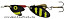 Блесна вращающаяся MEPPS Tandem Truite №1, 6,5гр., цвет NR/black-yellow блистер
