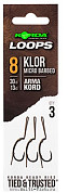 Поводок готовый KORDA Loop Rigs Klor с крючком и волосом №8, 30lb