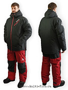Костюм зимний Alaskan APACHE темно-серый/бордовый, размер S (куртка+полукомбинезон)
