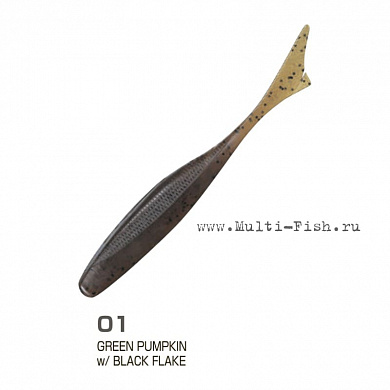 Слаг OWNER JR Minnow JRM-138 5,5" #01 Green Pumpkin w/Black Flake 13,8см, 6шт.