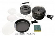 Набор посуды CARP PRO Camping Cookware Set из анодированной стали, в чехле