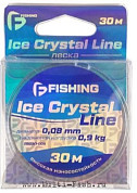 Леска монофильная F-FISHING Ice Crystal Line 30м, 0,10мм, 1,4кг