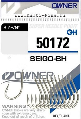 Крючки OWNER 50172 Seigo-BH nickel №1/0, 8шт.