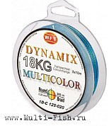 Леска плетеная WFT KG ROUND DYNAMIX Multicolor 300м, 0,20мм, 18кг