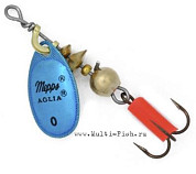 Блесна вращающаяся MEPPS Aglia Platium №0, 1,5гр., цвет AG/blue