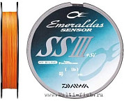 Шнур плетеный PE DAIWA EMERALDAS SENSOR SSIII+Si оранж 200м, 0,128мм, 4,7кг, 9LB