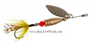Блесна вращающиеся Flagman Wasp 2.6г Серебро Желтая муха
