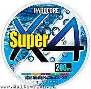 Шнур плетеный PE Duel HARDCORE SUPER X4 200м, 0,128мм, #0,6 H4304-5C