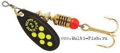 Блесна вращающаяся MEPPS Black Fury Chartreuse №2, 4,5гр., цвет NR