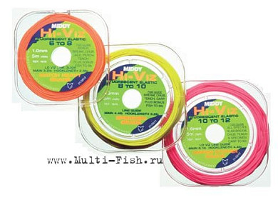 Штекерная резина MIDDY Hi-Viz Solid Original 1-2 Match Ф-0,65мм /  6,0мт