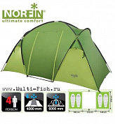 Палатка кемпинговая 4-х местная Norfin BURBOT 4 NF