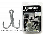Тройники OTI Raptor 4X Strong Treble Hook №4/0 OTI-5104-4