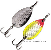 Блесна колеблющаяся Quantum Magic Trout Boody Big Blade с тройником 2,6гр., 3,5см, перламутровый/жёлтый 