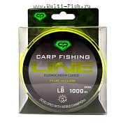 Леска флюорокарбоновая CARP PRO Fluorocarbon Coated Fluo Yellow 1000м, 0,405мм, 10,8кг