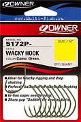 Крючки OWNER 5172P Wacky Hook green №2/0 7шт.