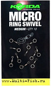 Вертлюги с кольцом KORDA Micro Rig Ring Swivel №20, 10шт.