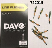 Вертлюг DAYO быстросъемный яркий удлиненный + силиконовая накладка, Line Aligner #1, 10шт