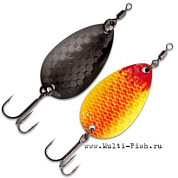 Блесна колеблющаяся Quantum Magic Trout Boody Big Blade с тройником 2,6гр., 3,5см, красная\жёлтая